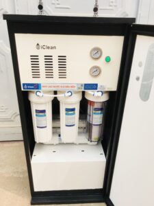 Máy lọc nước 2 vòi khoáng và tinh khiết iClean tủ tráng gương T08