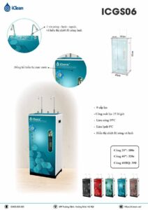 Máy lọc nước RO nóng lạnh nguội hiển thị nhiệt độ âm kính iCleanG ICGS6