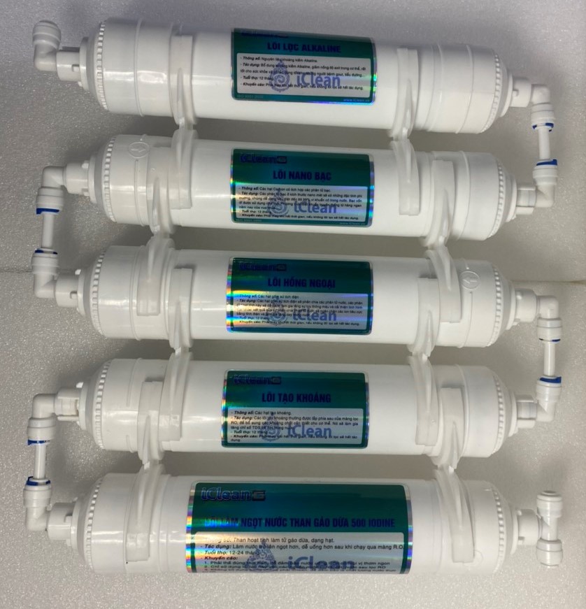 Bộ 3 lõi T33 ( Loại thay nhanh, in chìm thương hiệu iClean, không dán tem giấy )