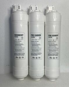 Bộ 3 lõi lọc thô 123 ( Loại thay nhanh Quick Fitting, in chìm thương hiệu iClean, không dán tem giấy )
