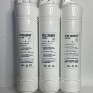 Bộ 3 lõi lọc thô 123 ( Loại thay nhanh Quick Fitting, in chìm thương hiệu iClean, không dán tem giấy )